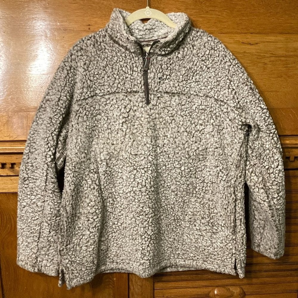 Dylan Los Angeles Gorpcore  Cozy Sherpa‎ Quarter Zip Pullover Sweater Womens L/G